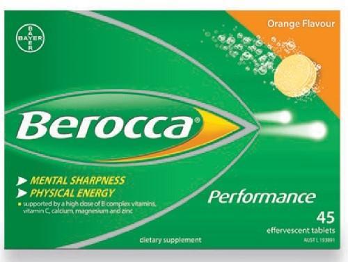 Berocca Performance Effervescent Tablets 45 - Orange