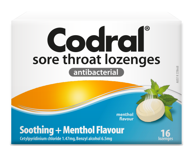 Codral Sore Throat Lozenge Menthol 16