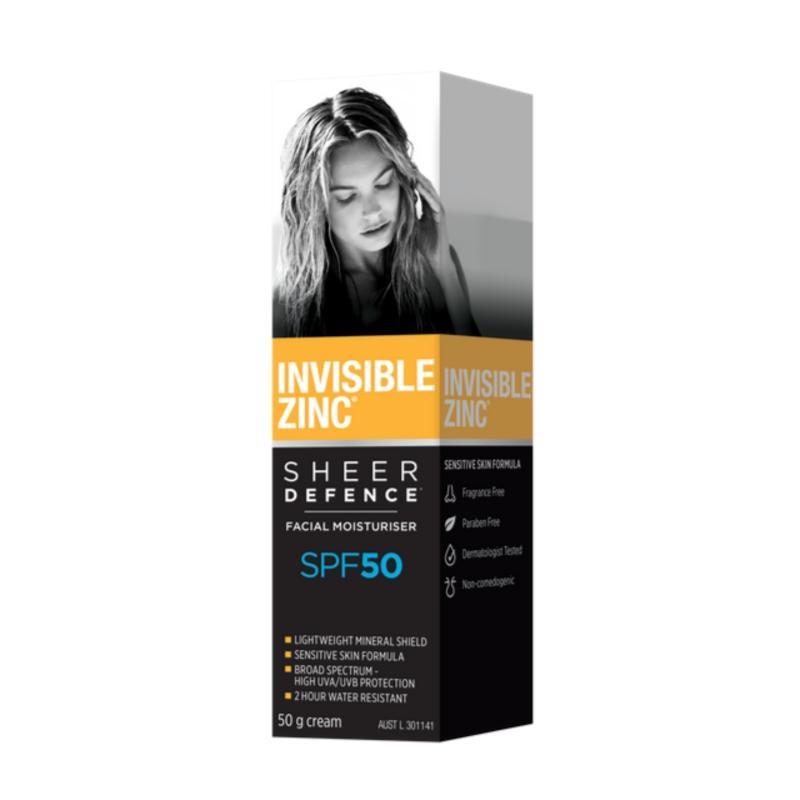 Invisible Zinc Sheer Defence Facial Moisturiser SPF50 - 50g