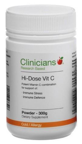 Clinicians Hi-Dose Vit C (3550mg/tsp) Powder 300gm