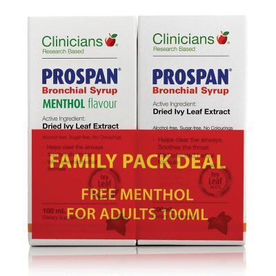 Clinicians Prospan Menthol 100ml + Ivy Leaf 100ml