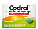 Codral Sore Throat Lozenge Lime Lemon 16