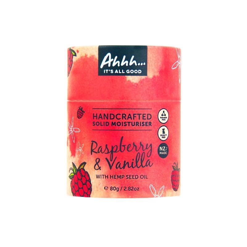 Ahhh Raspberry and Vanilla Solid Moisturiser 80g