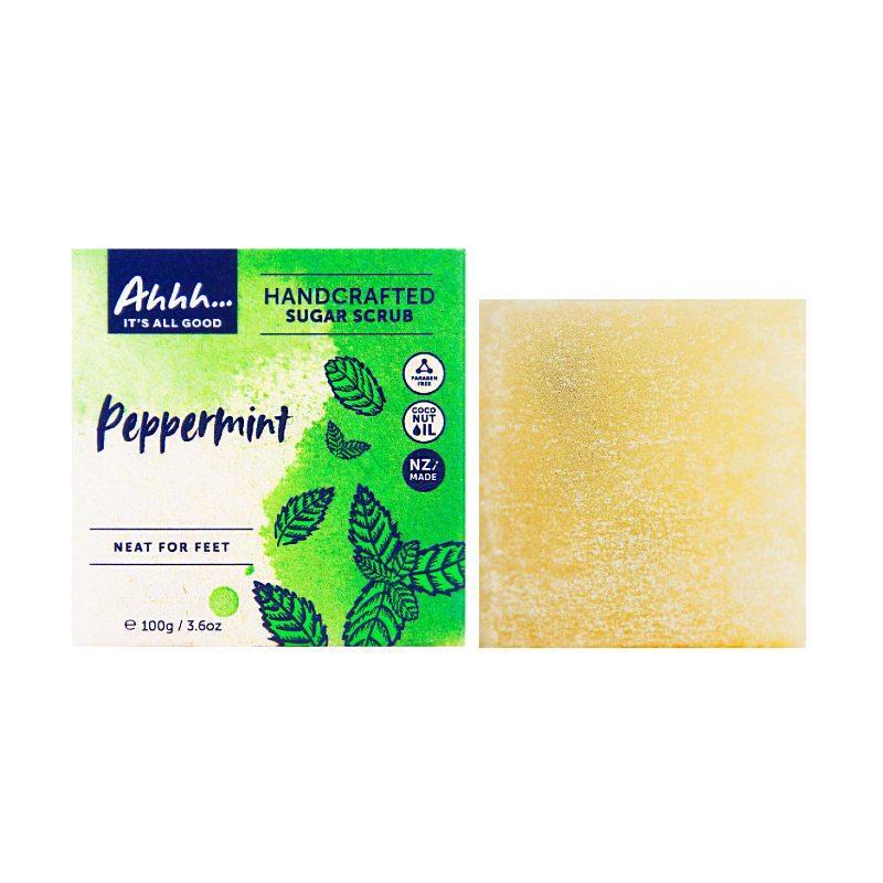 Ahhh Peppermint Sugar Scrub Bar 100g