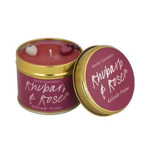 BOMB Tin Candle Rhubarb Rose