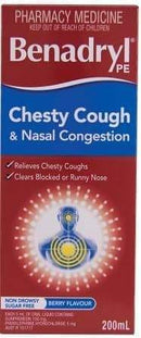 Benadryl PE Chesty Cough & Nasal Congestion Liquid 200ml