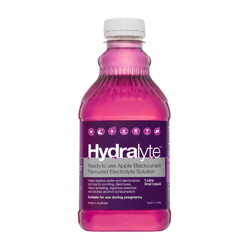 Hydralyte Apple Blackcurrant Flavoured Electrolyte Liquid 1L