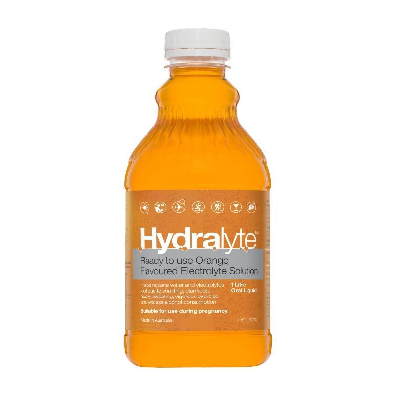 Hydralyte Orange Flavoured Electrolyte Liquid 1L