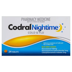 Codral Nightime Cold & Flu 24 Tablets