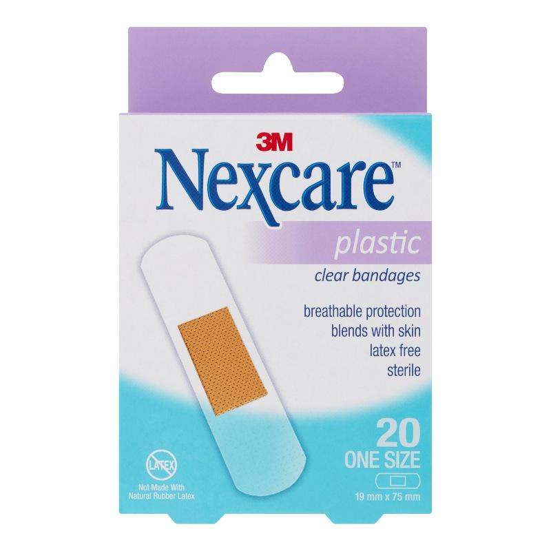 Nexcare Clear Plastic Strips 20's