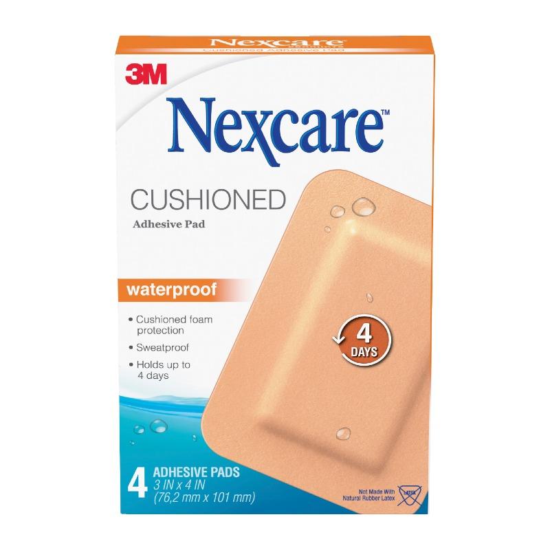 Nexcare Cushioned Waterproof Adhesive Pad 4's