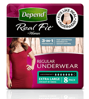 Depend Realfit Women X-Large 8