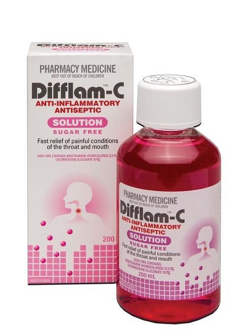 Difflam C Anti-inflammatory Antiseptic Solution 200ml