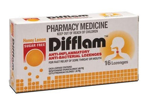 Difflam Lemon & Honey Sugar Free 16 Lozenges