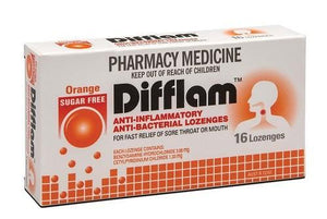 Difflam Orange Sugar Free 16 Lozenges