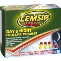 Lemsip Max Day & Night Cold & Flu 16 Capsules