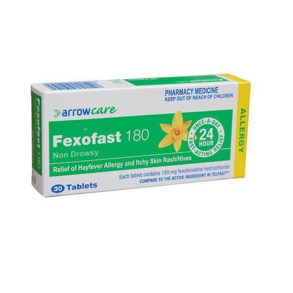 Fexofast 180mg Antihistamine tablets 30