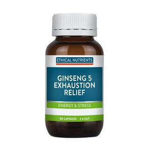 ETHICAL NUTRIENTS Ginseng 5 Exhaustion Relief Energy & Stress 60 Capsules