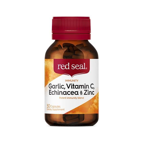 RED SEAL Garlic, Vitamin C, Echinacea & Zinc 50's