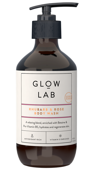 Glow Lab Rhubarb & Rose Body Wash 400ml