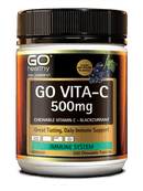 Go Healthy Go Vita-C 500mg 200 Chewable Tablets Blackcurrant