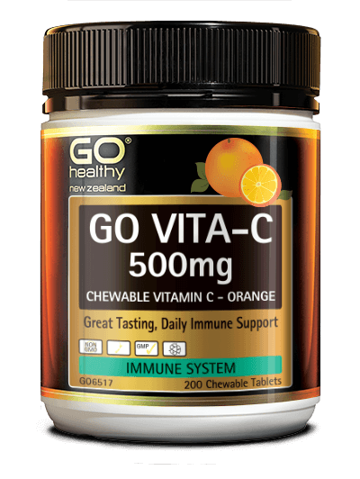 Go Healthy Go Vita-C 500mg 200 Chewable Tablets Orange