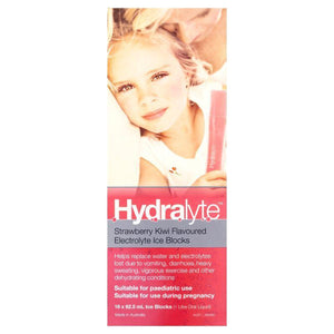Hydralyte Iceblocks Strawberry & Kiwi 16 x 62.5ml