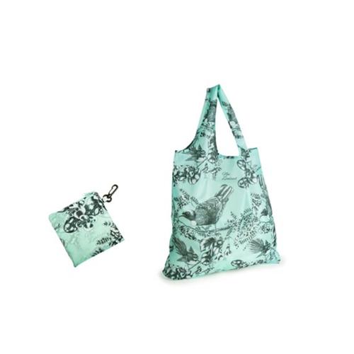 Parrs Bag Foldable Birds Pastel Blue