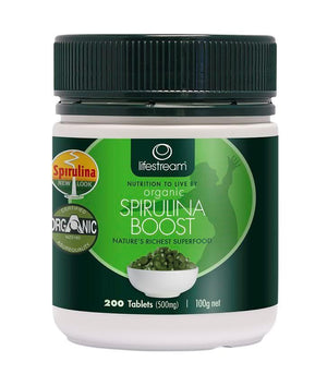 Lifestream Organic Spirulina Boost 500mg Tablets 200