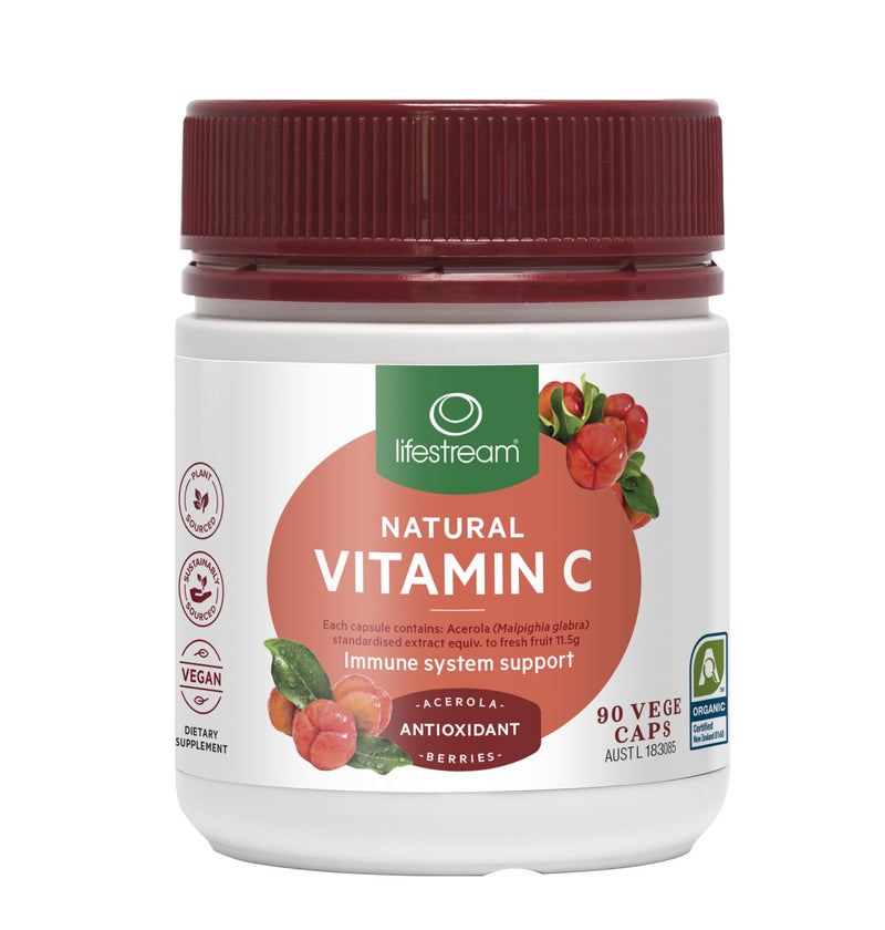 Lifestream Natural Vitamin C Capsules 90