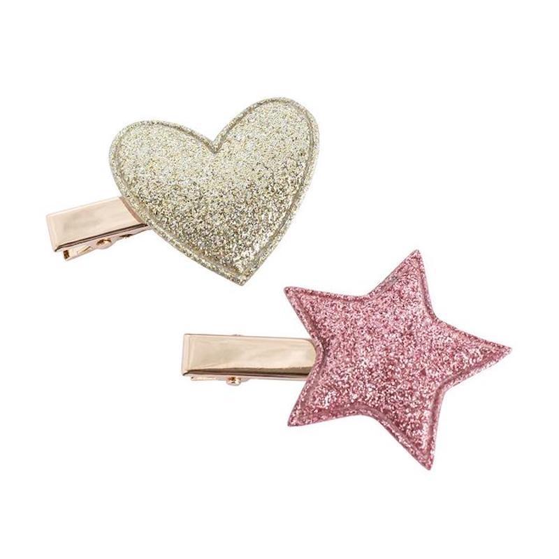 Mae Alligator Heart & Star Clips 2 Pack