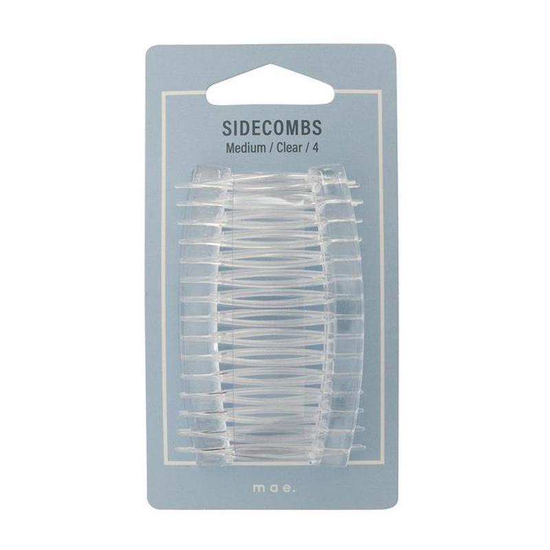 Mae Medium Sidecombs Clear 4 Pack