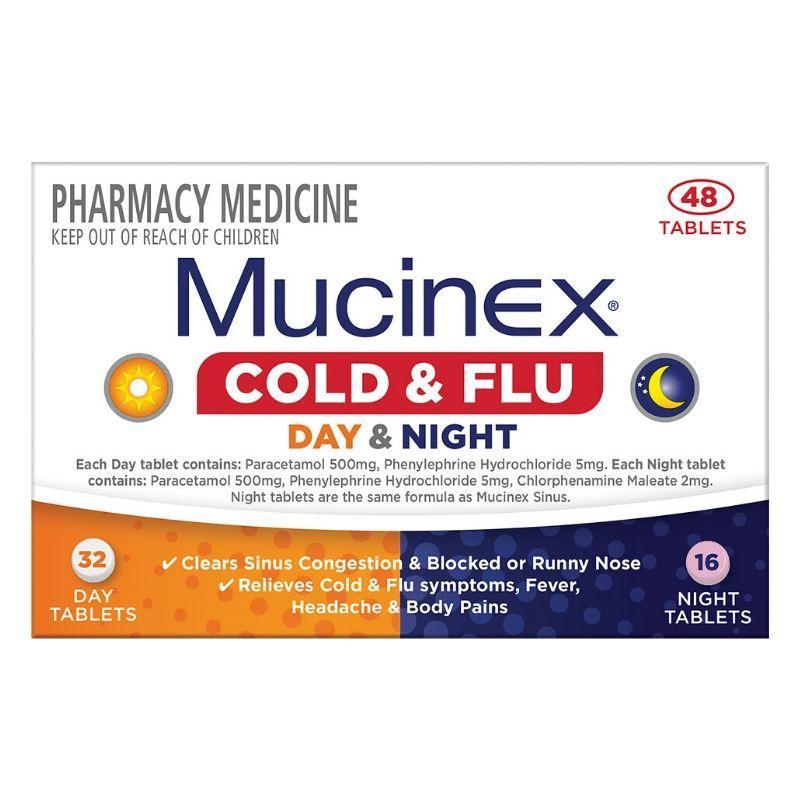 Mucinex Cold & Flu Day & Night 48 Tablets