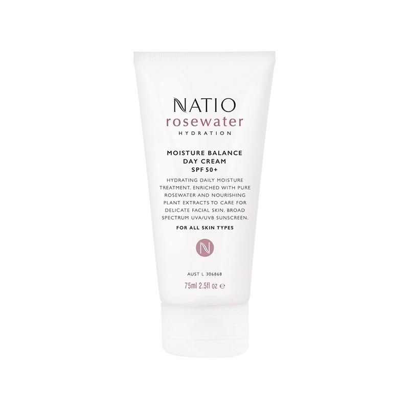 Natio Rosewater Hydration SPF 50 Moisture Balance Day Cream 75ml