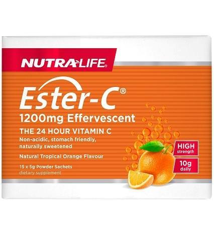 Nutra-Life Ester C 1200mg Effervescent Sachets 15x5g