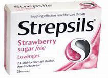 Strepsils Strawberry Sugar Free Lozenges 36