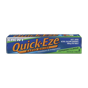 QUICKEZE Chew Peppermint Stick 8 Tablets