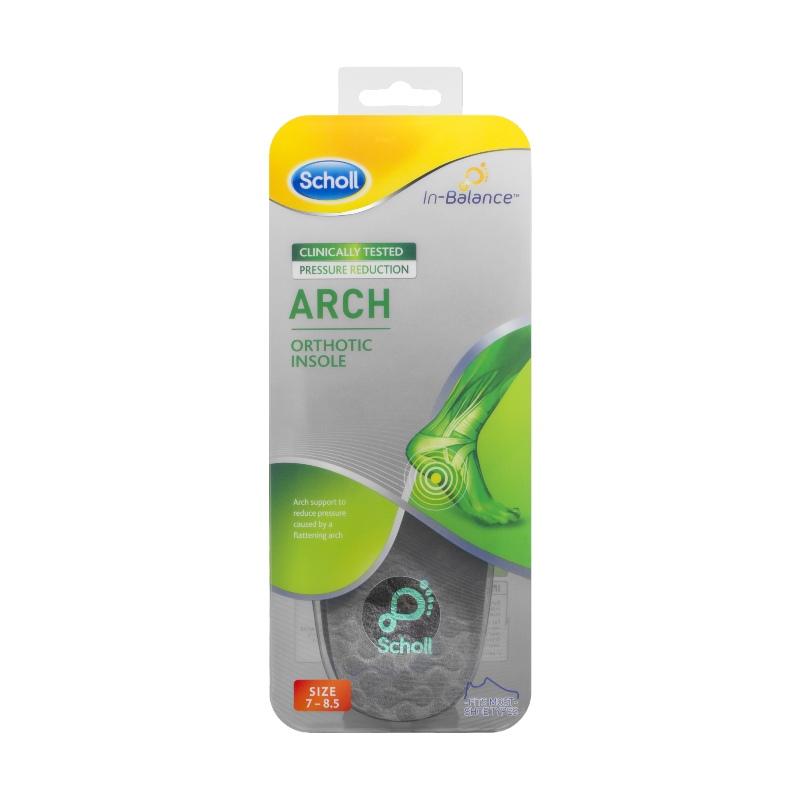 Scholl In-Balance Arch Orthotic Insole Medium Size 7- 8.5