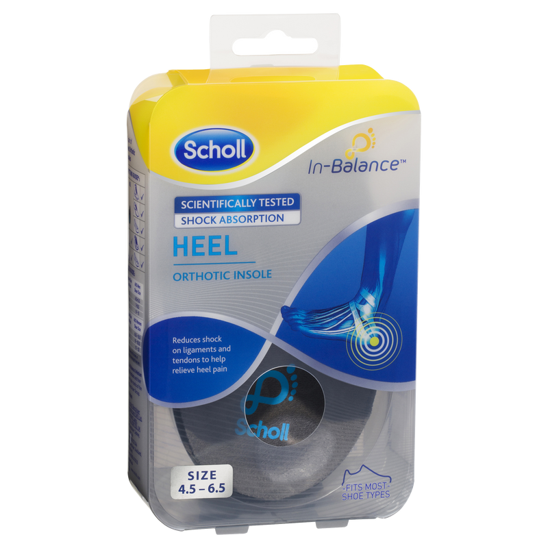 Scholl In-Balance Heel Orthotic Insole Small Size 4.5 - 6.5