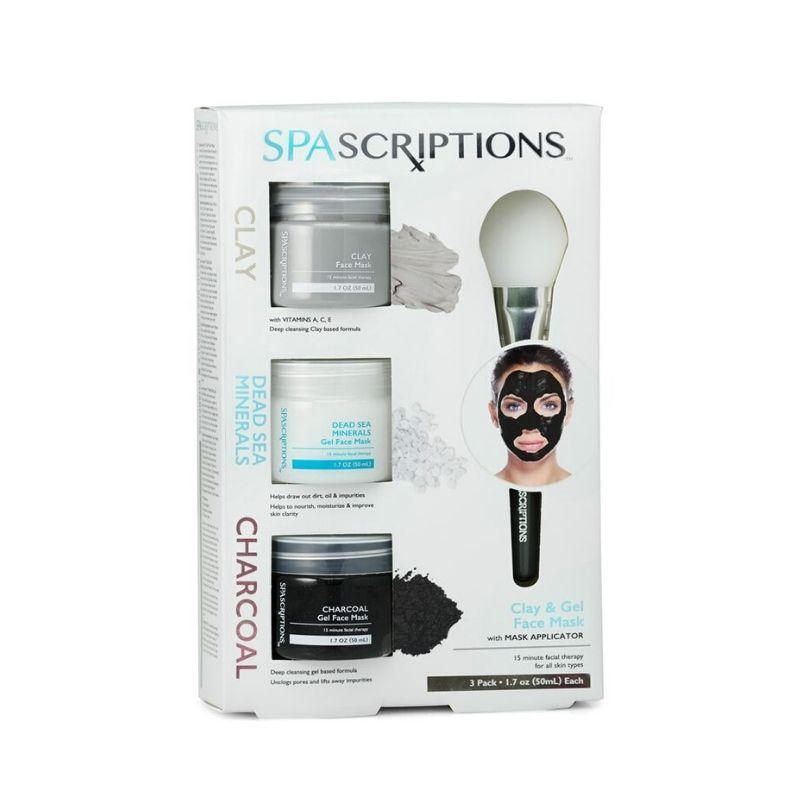 SpaScriptions Clay, Dead Sea Minerals & Charcoal Face Mask Pack 150ml