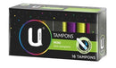 U by Kotex Mini Tampons 16 Pack