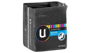 U by Kotex Regular Wing Ultrathins 14 Pack