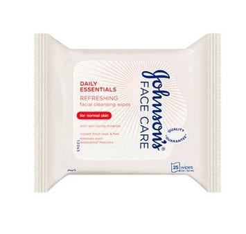 Johnson's Face Care Daily Essentials Refreshing Wipes Normal Skin 25 Pack