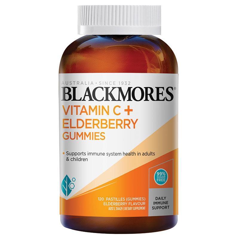 Blackmores Vitamin C + Elderberry Gummies 120 Pastilles