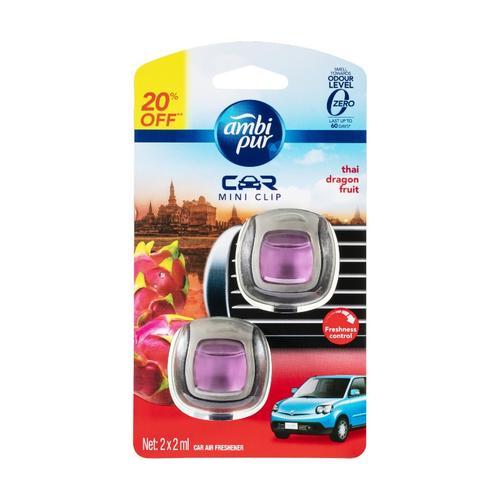 Ambi Pur Car Mini Clip Dragon Fruit 2ml 2 Pack