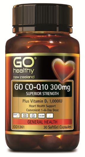 Go Healthy GO COQ10 300mg + VitD 30 Capsules