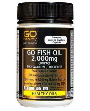 GO Healthy GO Fish Oil 2000mg ODOURLESS Capsules 90