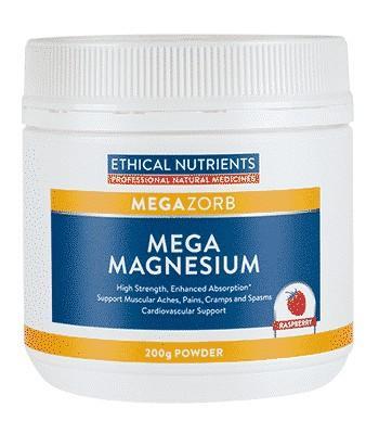 ETHICAL NUTRIENTS Megazorb Mega Magnesium Powder Raspberry 200g