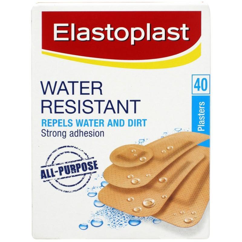ELASTOPLAST Plastic Water-Resistant Plasters Assorted Shapes 40 pack