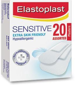 ELASTOPLAST Sensitive Plasters Assorted Shapes 20 pack